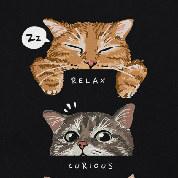 Cartoon Cat Graphic T Shirts Y2K