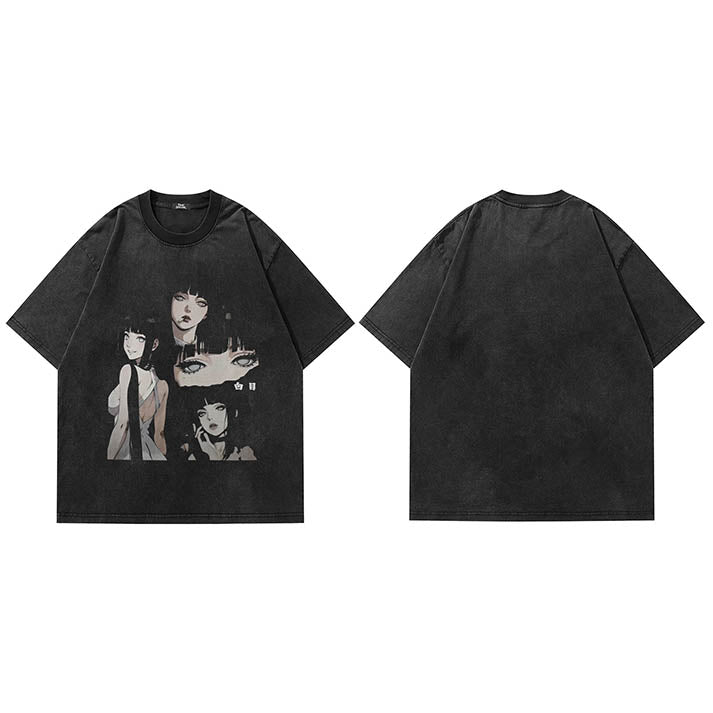 Cartoon Girl Graphic T Shirts Y2K