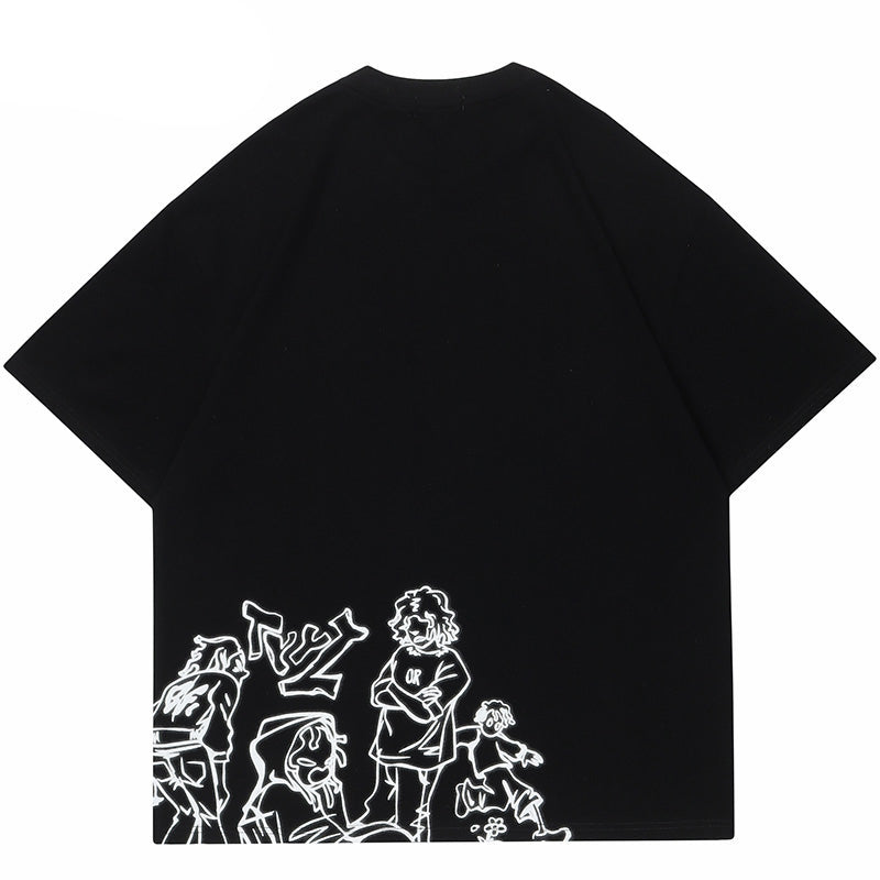 Cartoon T shirt Oversized Y2K
