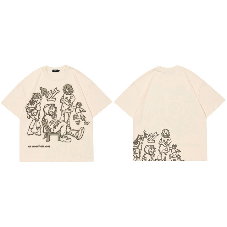 Cartoon T shirt Oversized Y2K