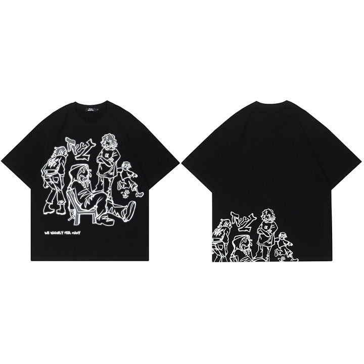 Cartoon T shirt Oversized Y2K