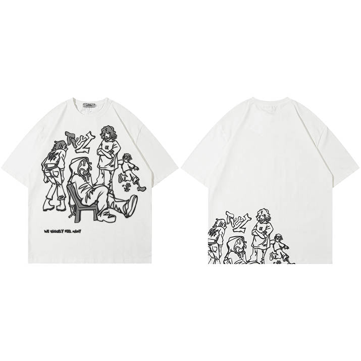 Cartoon T shirt Oversized Y2K