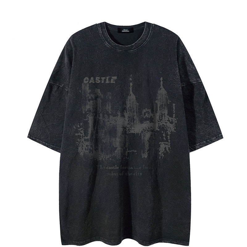Castle Graphic T Shirt Y2K