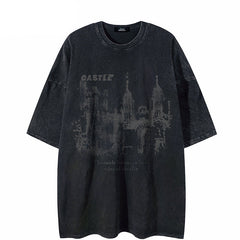 Castle Graphic T Shirt Y2K