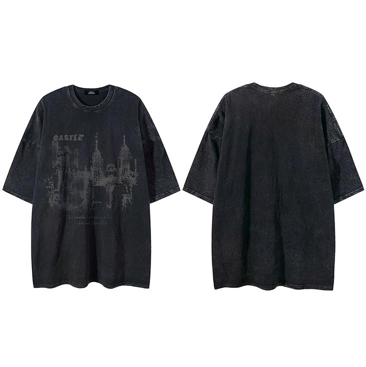 Castle Graphic T Shirt Y2K