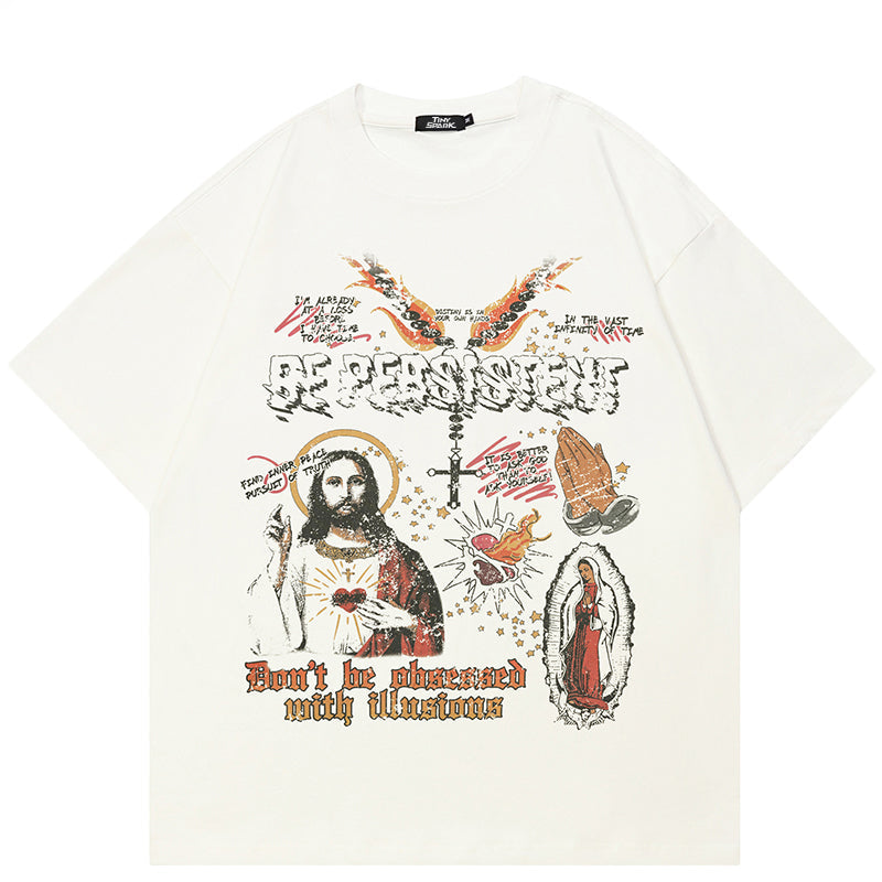 Casual Printed Y2K Graphic Tee