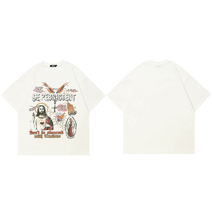 Casual Printed Y2K Graphic Tee