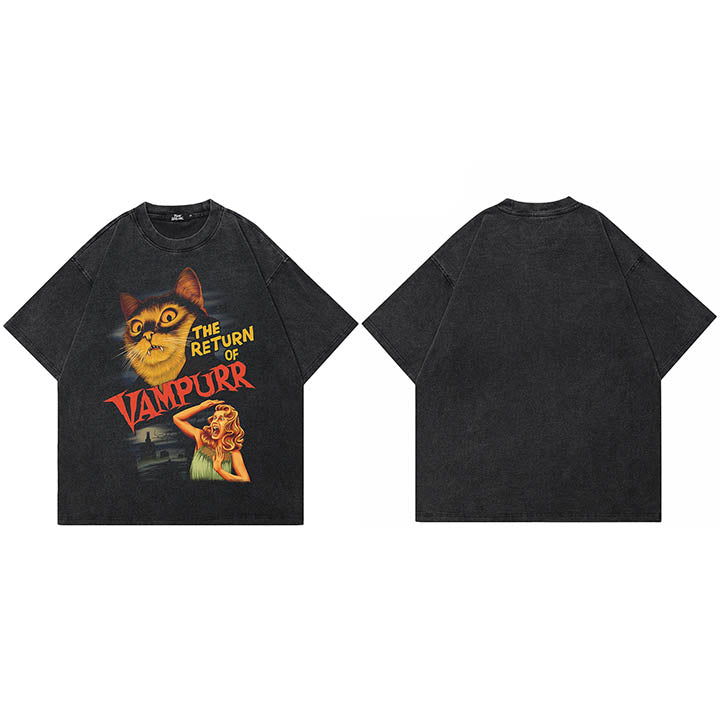Cat Graphic Y2K Tees
