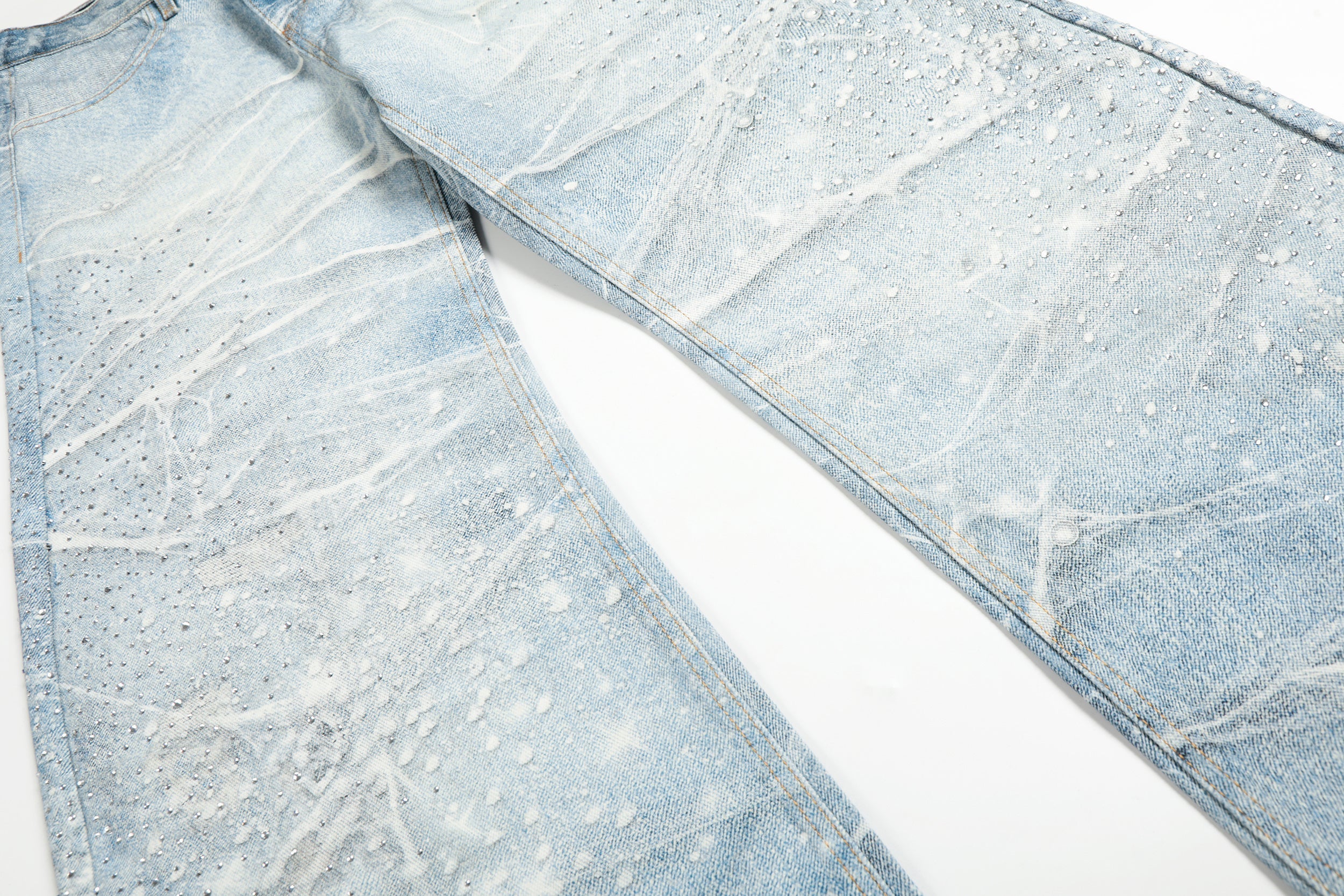 CapCabin Ice Web Wide-Leg Jeans