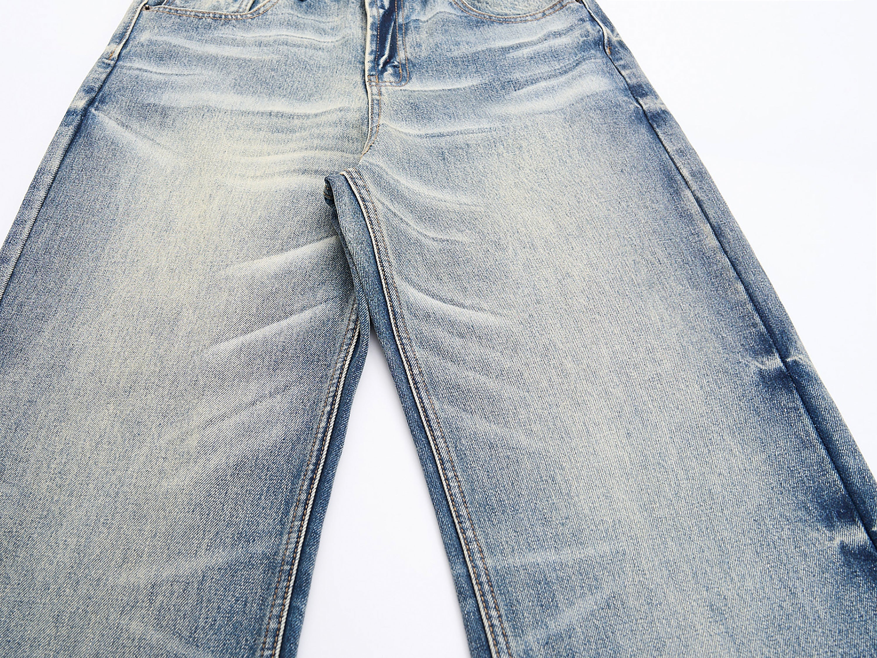CapCabin Vintage Washed Wide-Leg Jeans