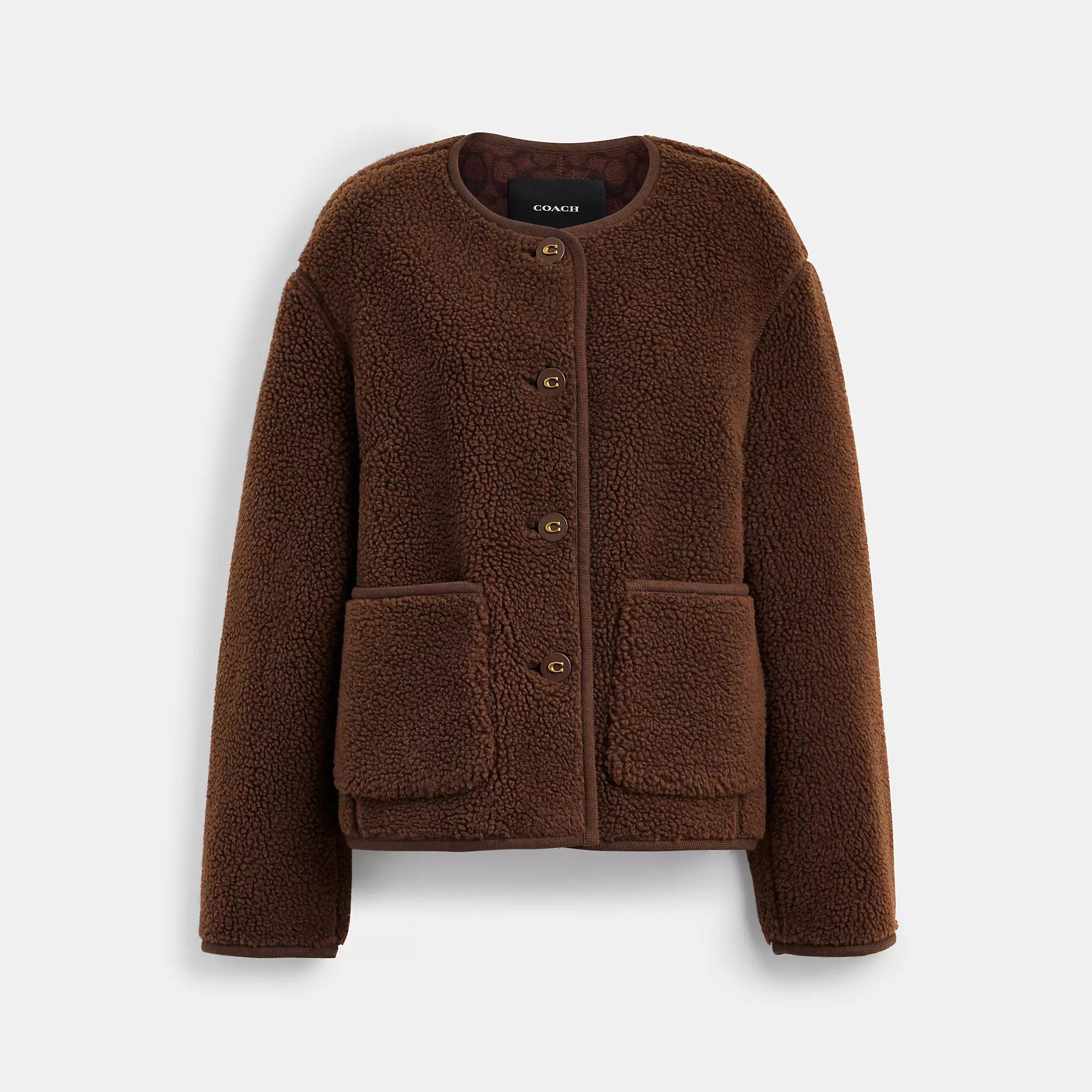 Coach Outlet Short Sherpa Cardi Jacket