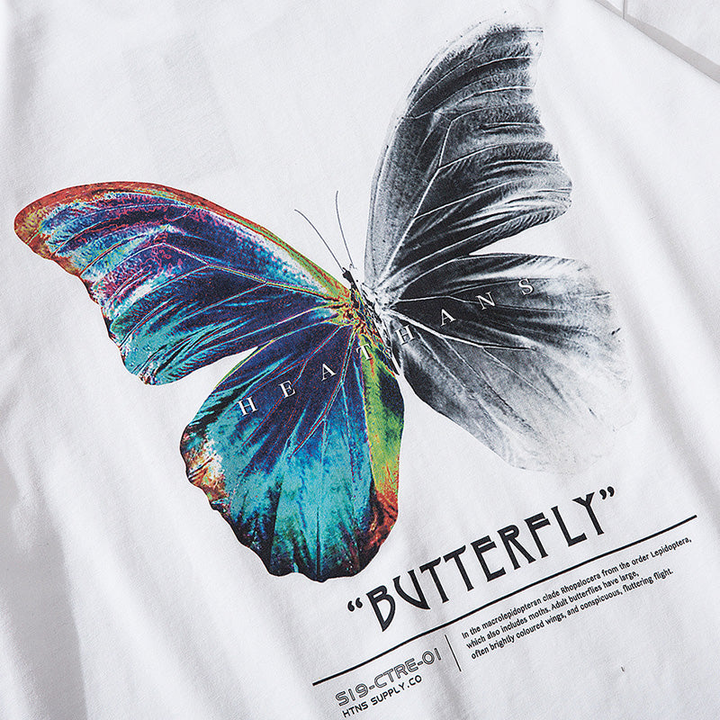 Color Butterfly print Y2K Shirt