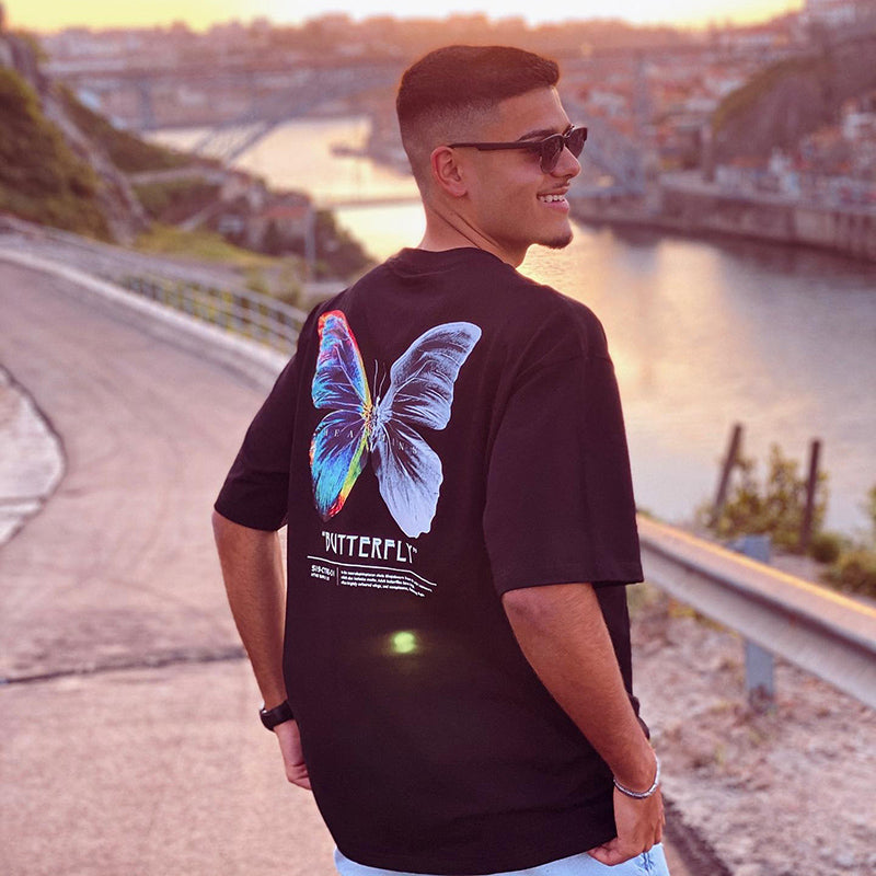 Color Butterfly print Y2K Shirt