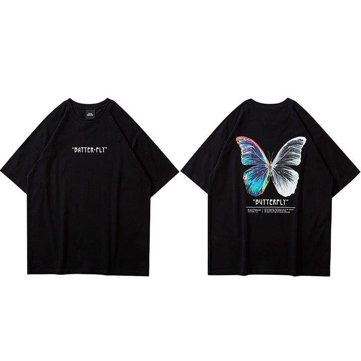 Color Butterfly print Y2K Shirt