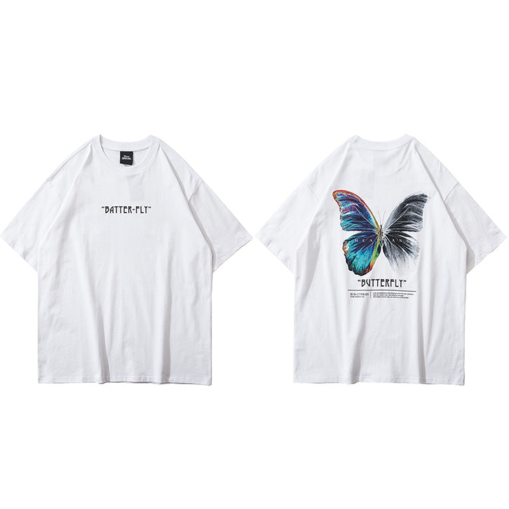 Color Butterfly print Y2K Shirt