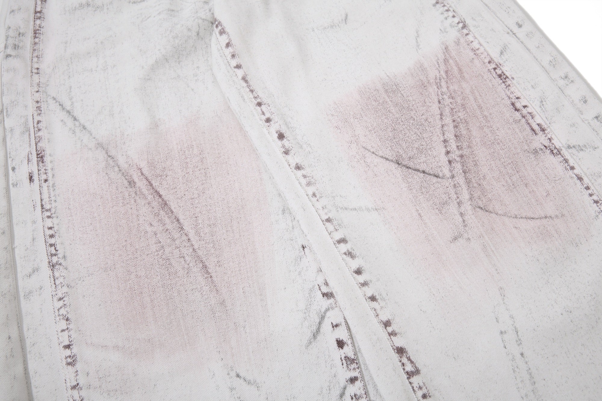 CapCabin Washed Panel Denim Pants