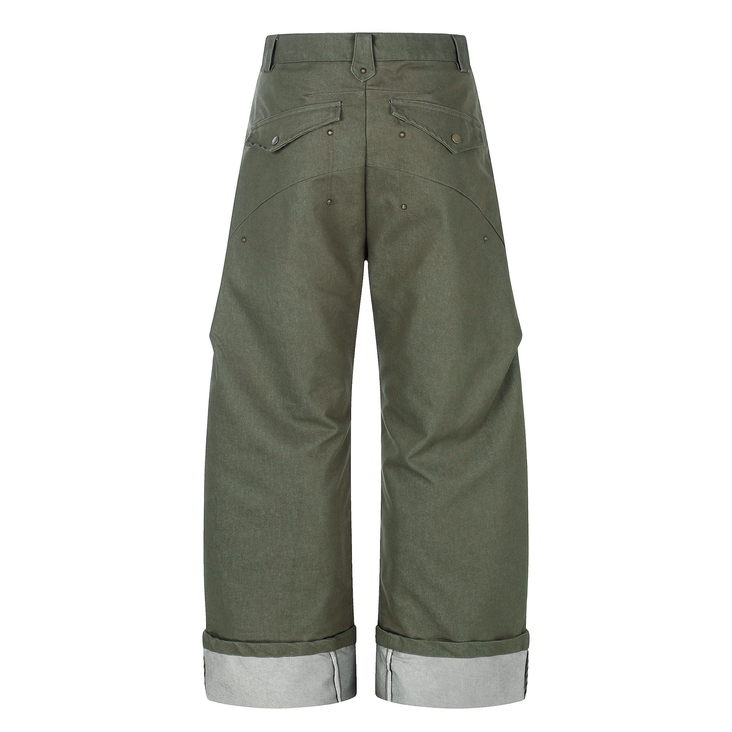 CapCabin “Vintage Utility Fold-Hem Pants”