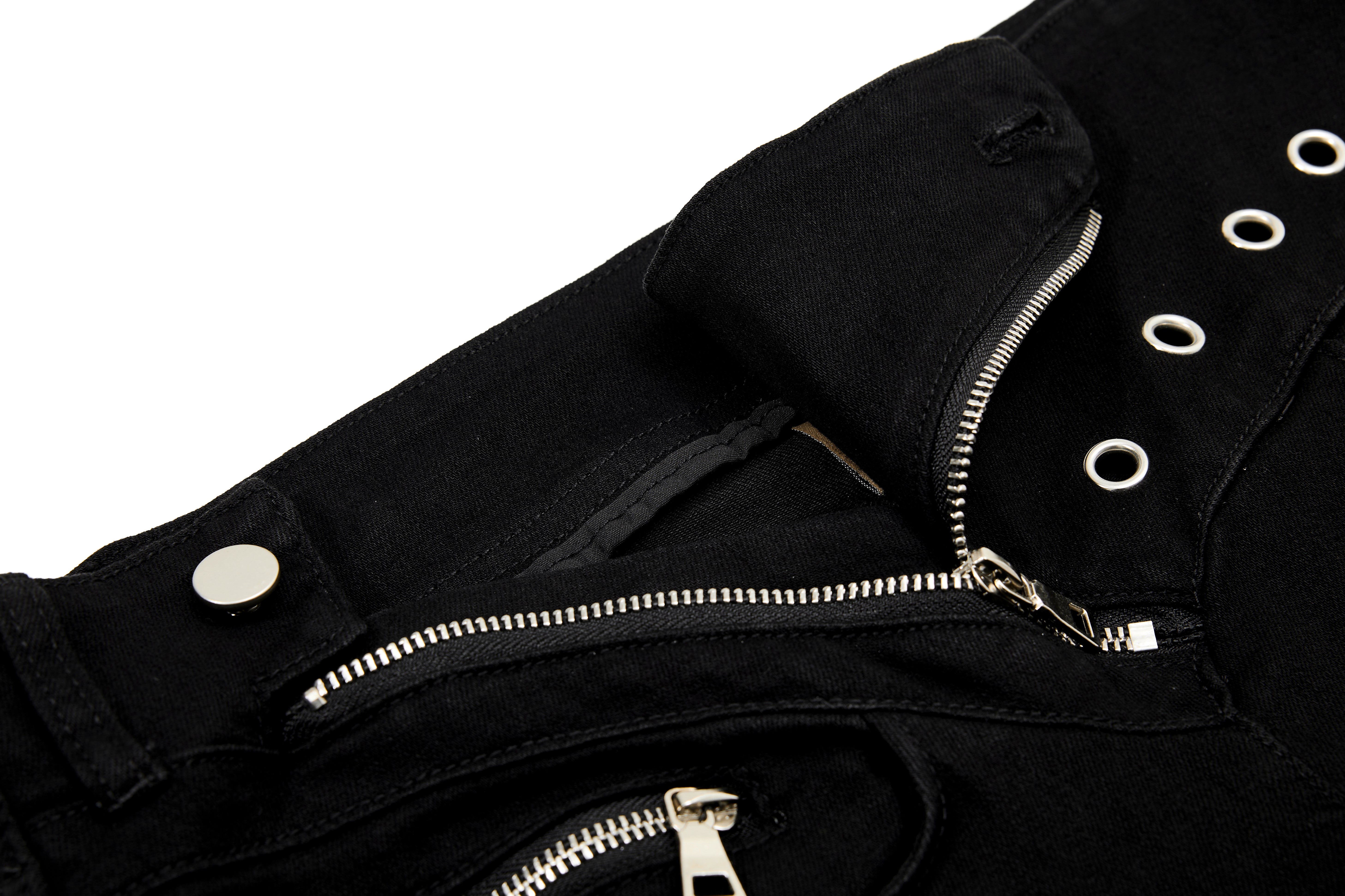 CapCabin Zipper Detail Flared Pants