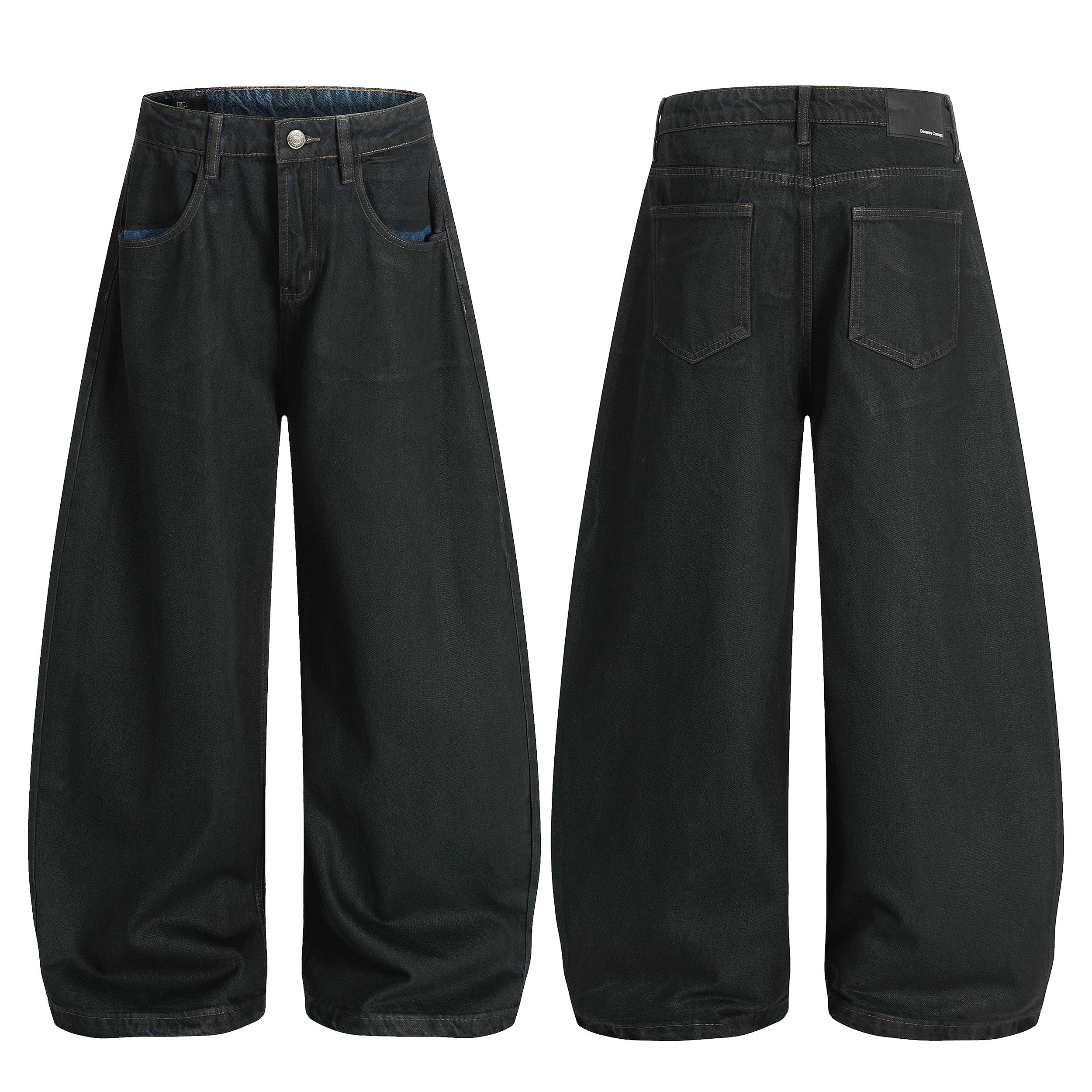 CapCabin Minimal Curved Denim Pants