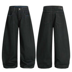 CapCabin Minimal Curved Denim Pants