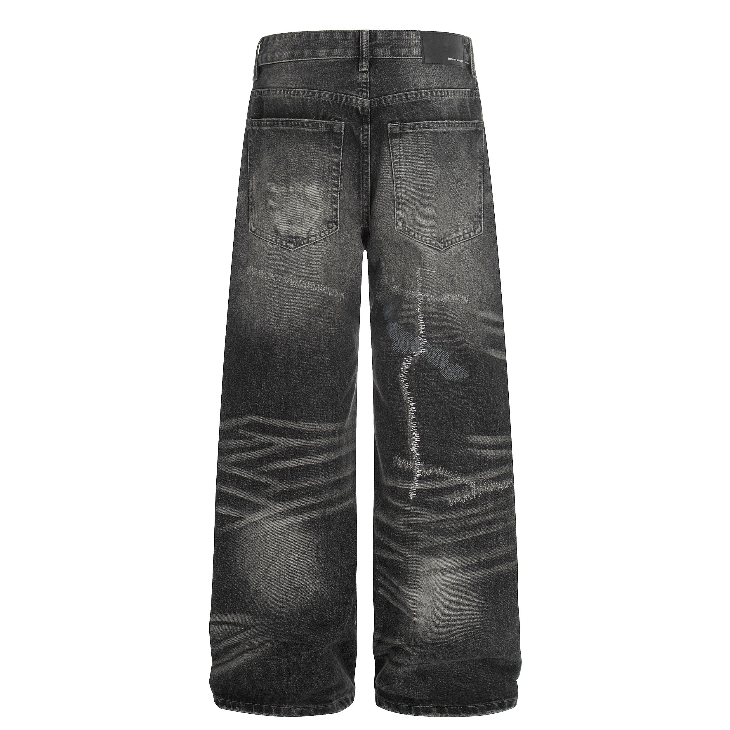 CapCabin Washed Distressed Denim Pants