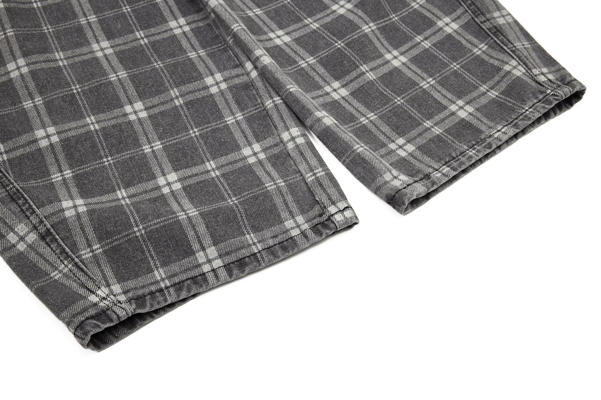 CapCabin Plaid Oversized Wide-Leg Jeans