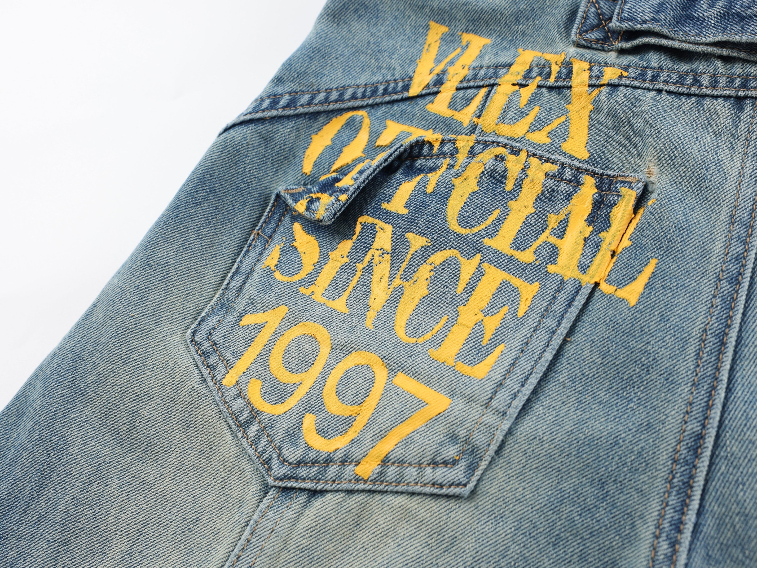 CapCabin Graphic Wide-Leg Denim Pants