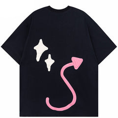 Devil Horn Skull Y2K T Shirt