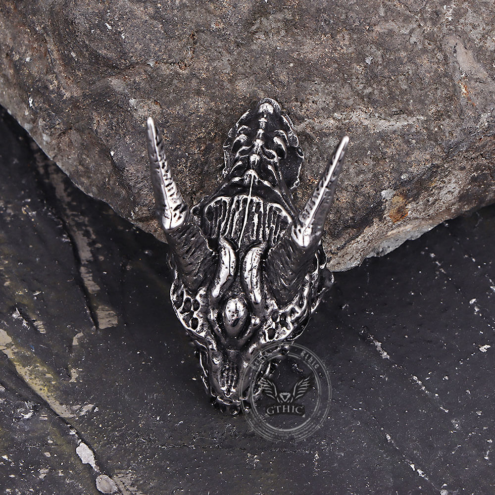Domineering Dragon Head Stainless Steel Punk Pendant