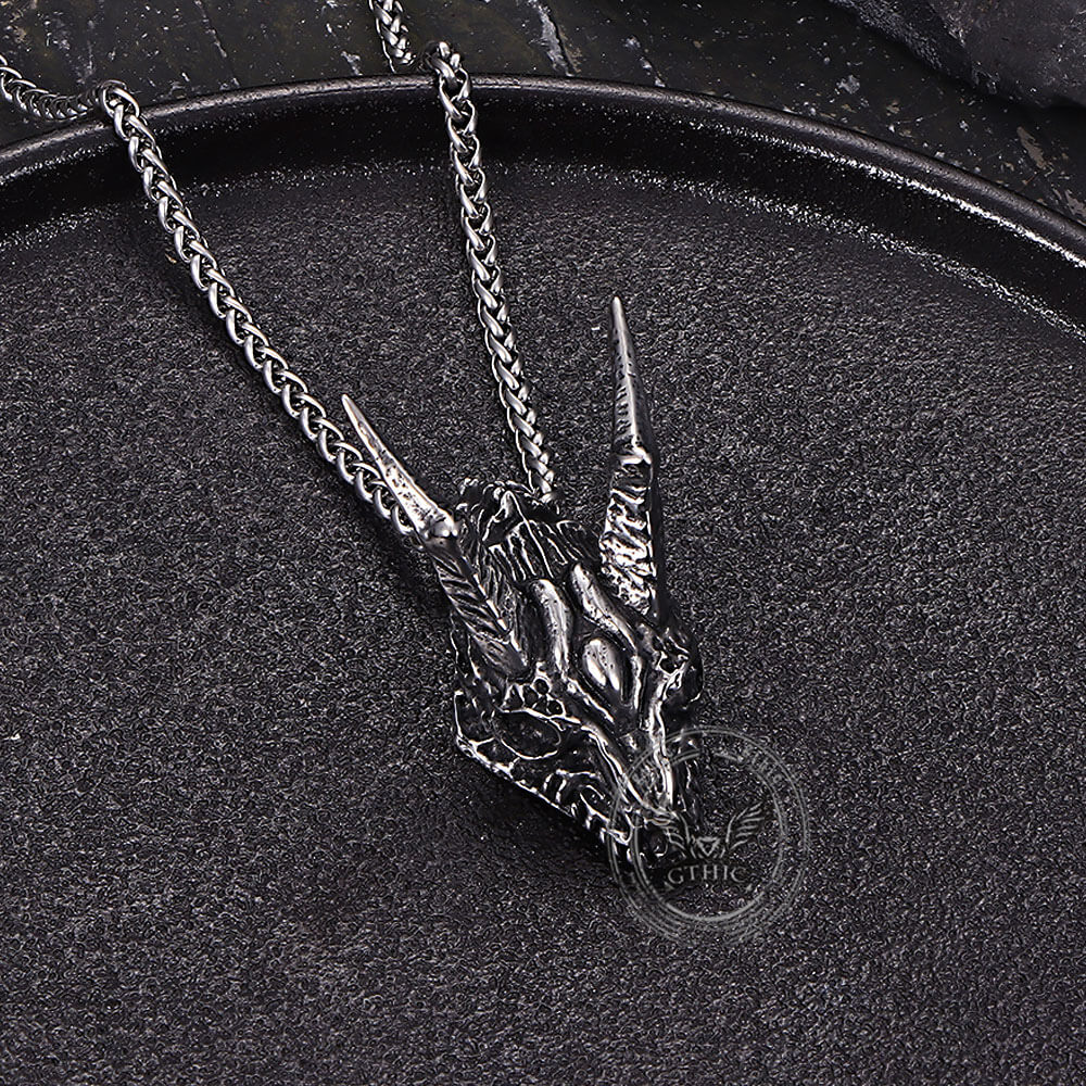 Domineering Dragon Head Stainless Steel Punk Pendant