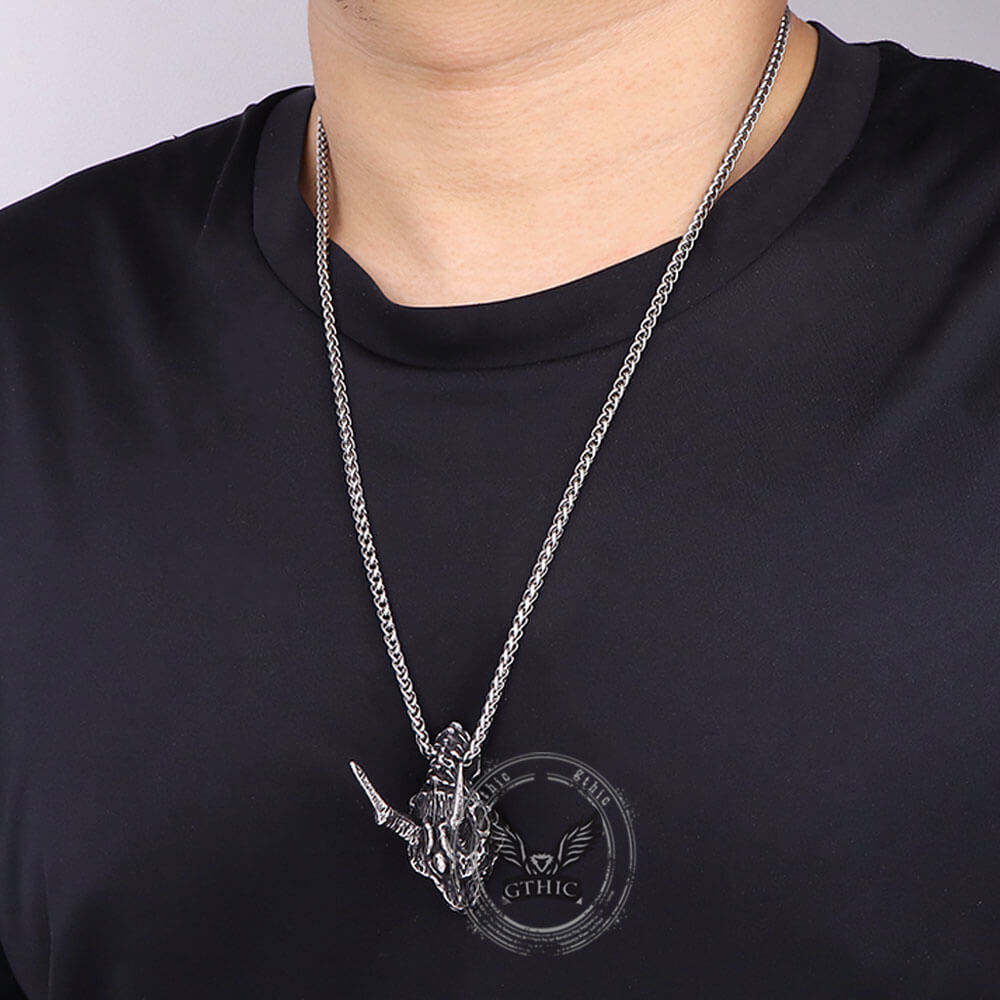 Domineering Dragon Head Stainless Steel Punk Pendant