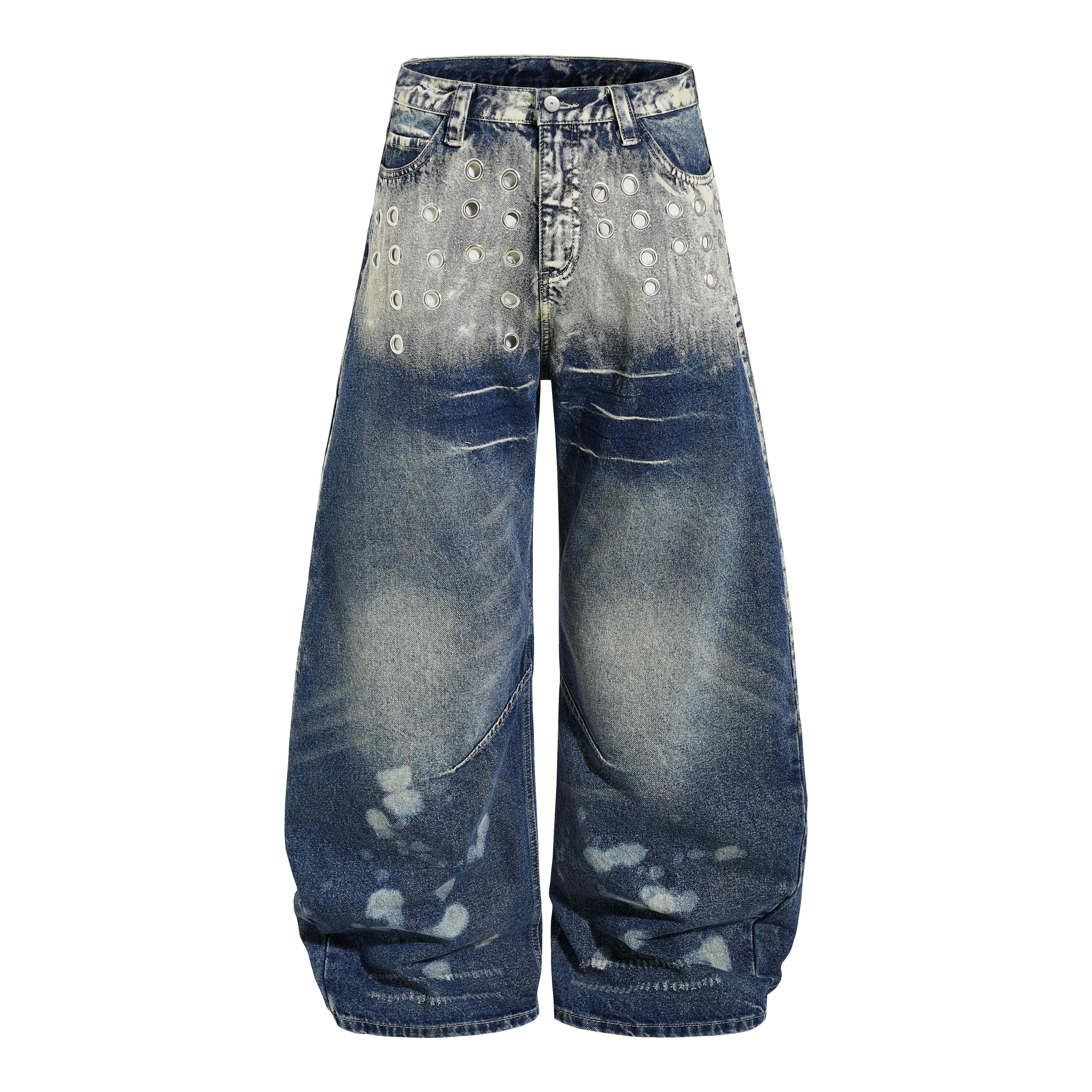 CapCabin “Grommet Washed Balloon Jeans