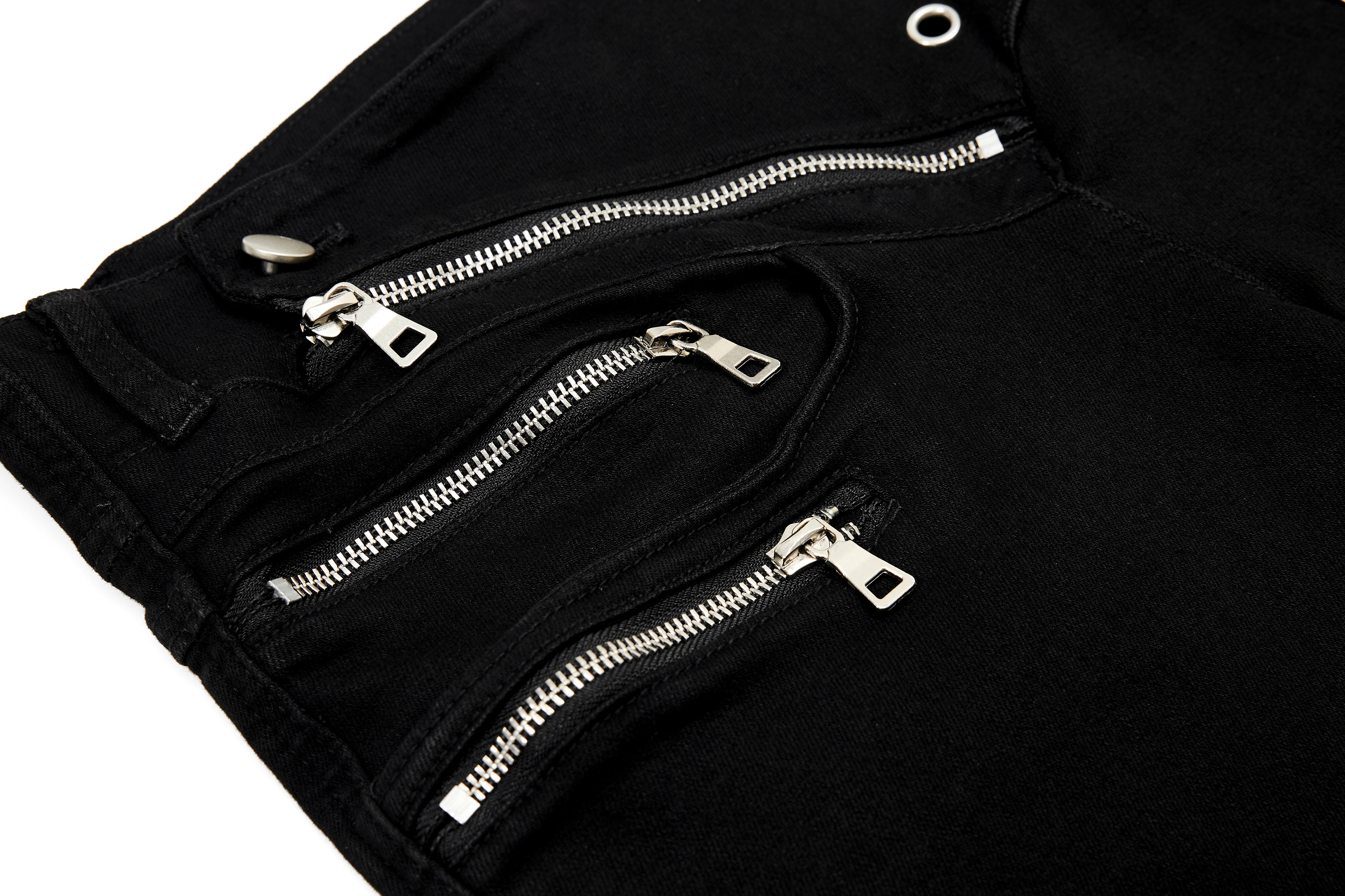 CapCabin Zipper Detail Flared Pants