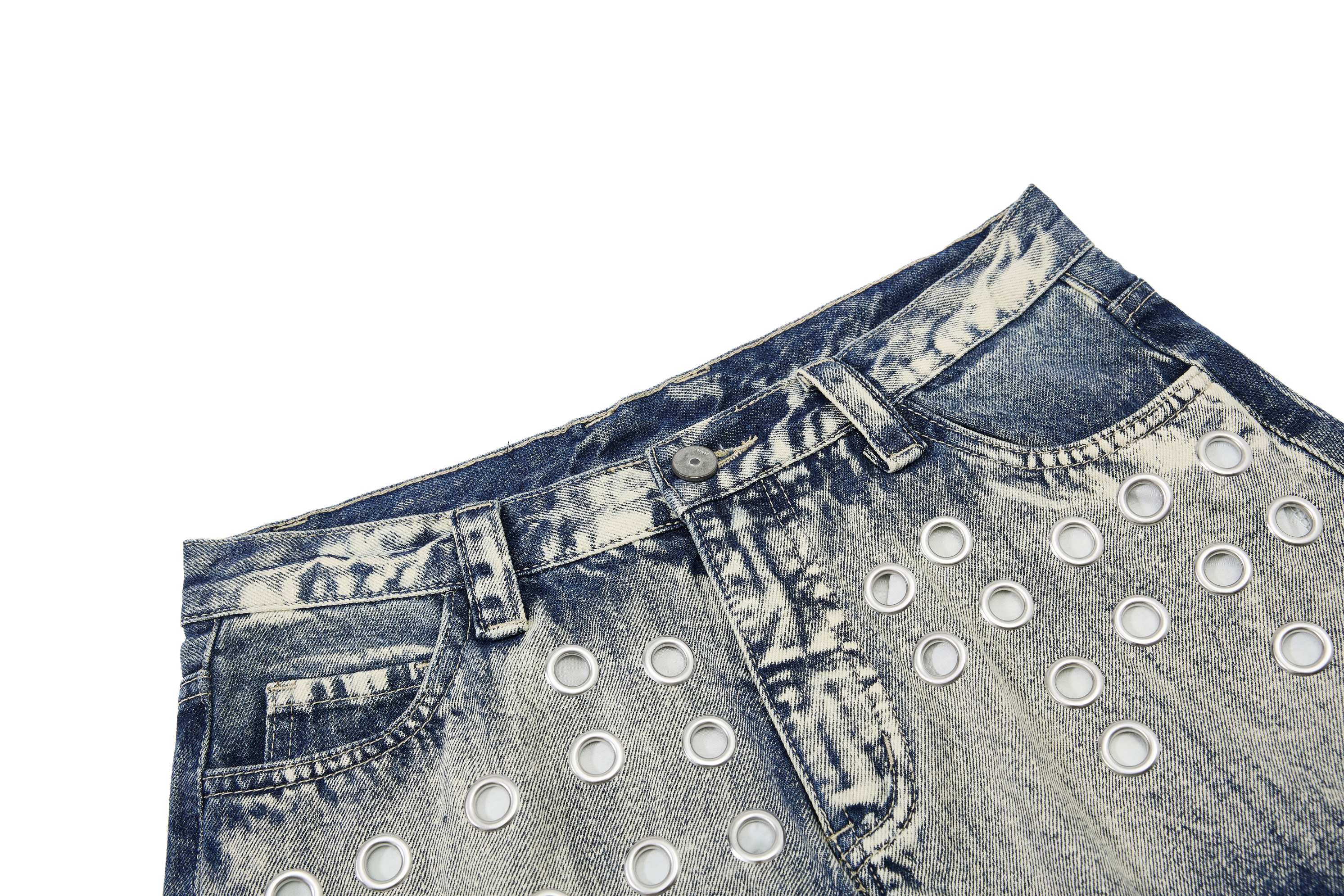 CapCabin “Grommet Washed Balloon Jeans