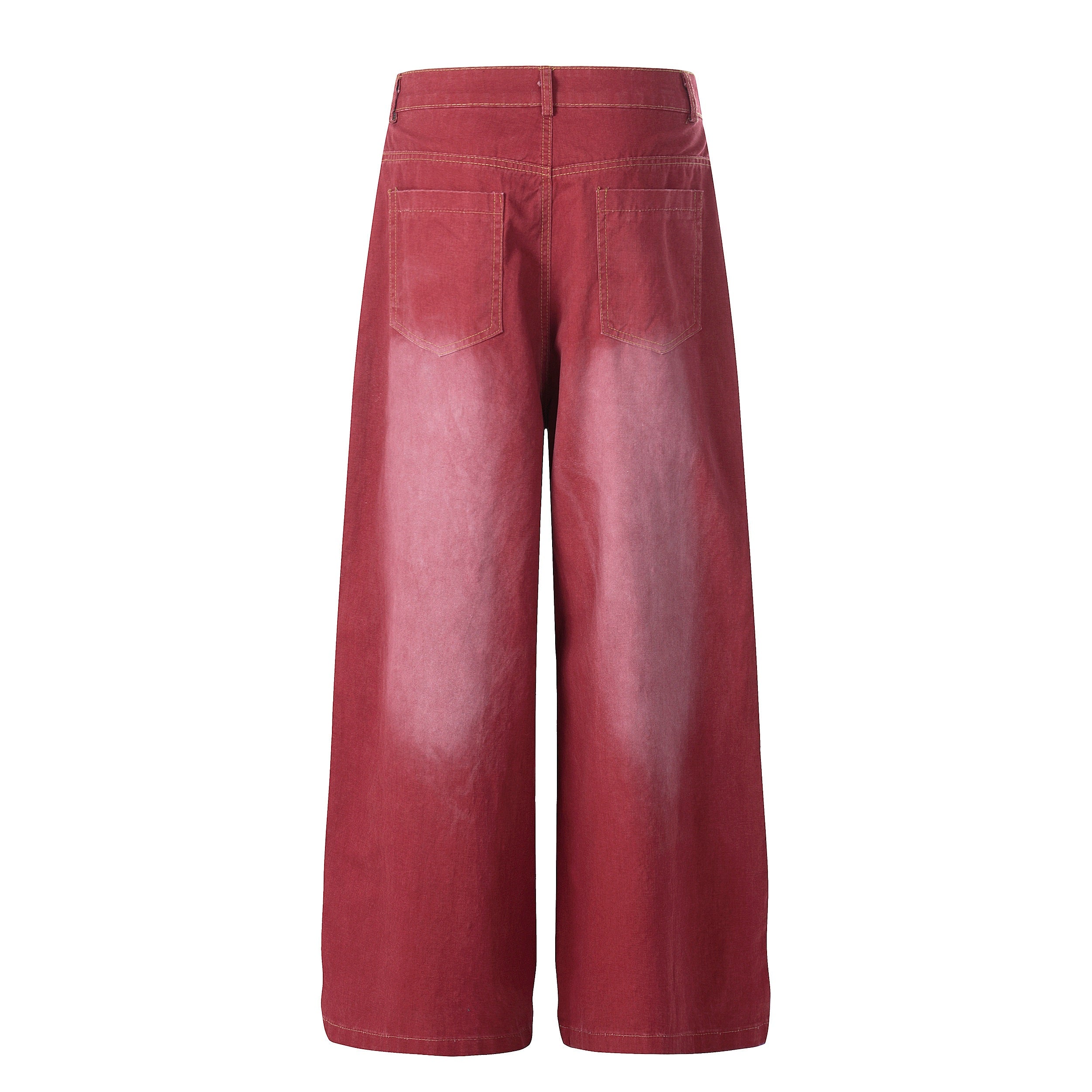 CapCabin “Vintage Red Splatter Wide-Leg Pants”
