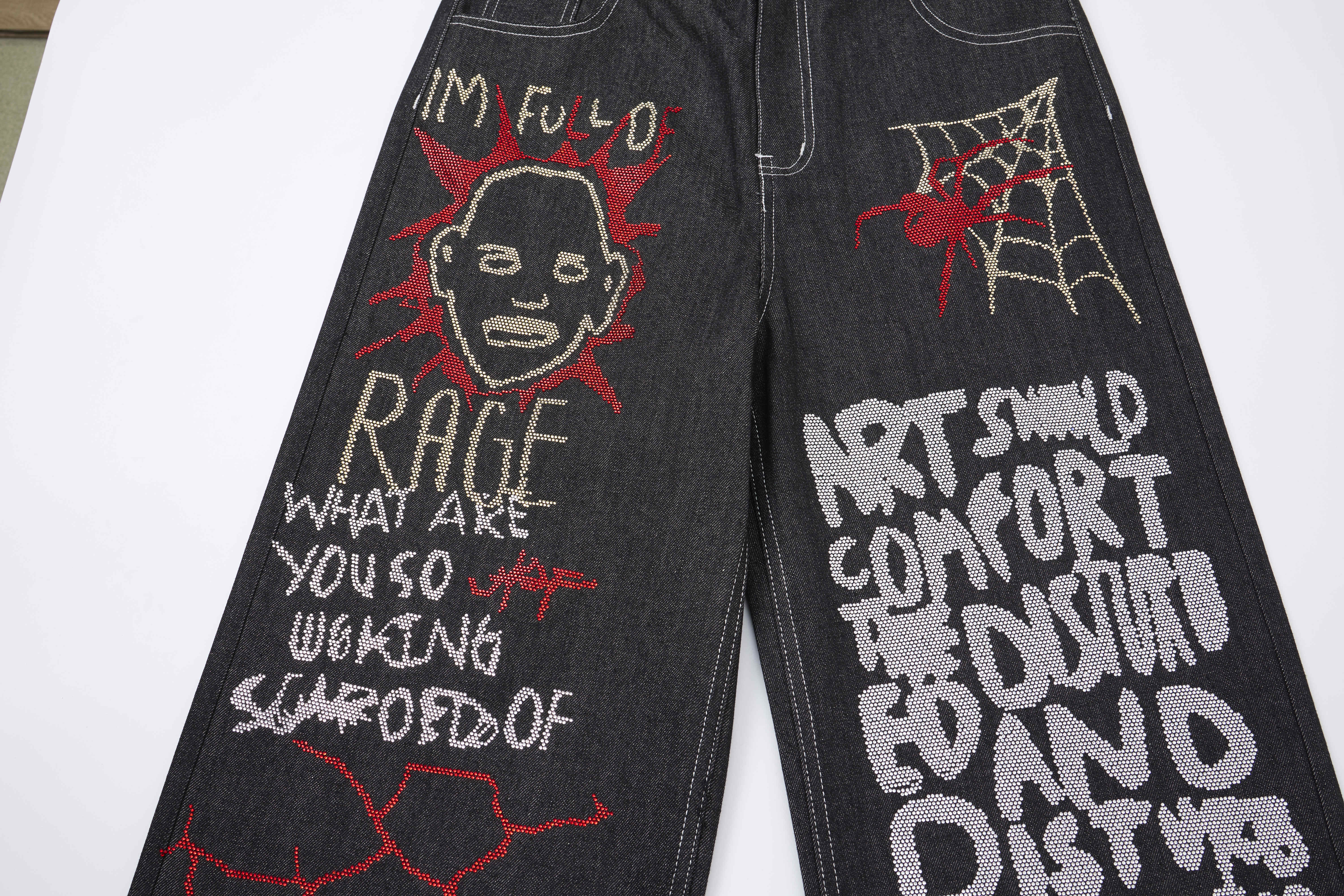 CapCabin Graphic Denim Pants
