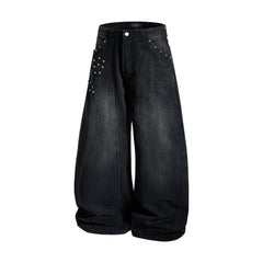 CapCabin “Studded Panel Denim Jeans”