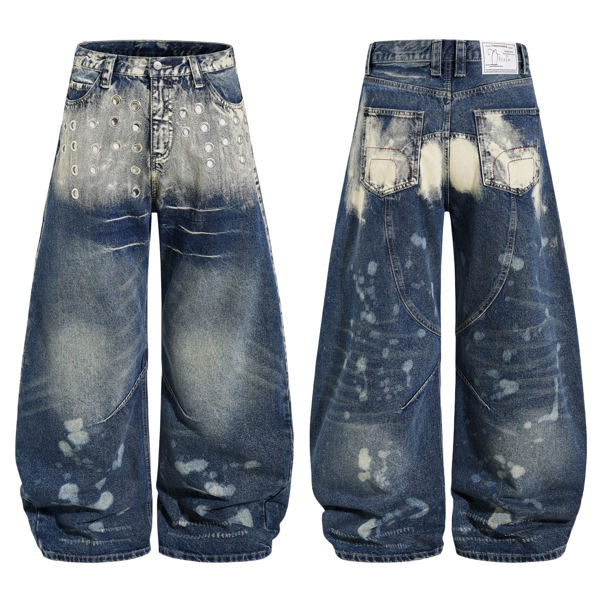 CapCabin “Grommet Washed Balloon Jeans