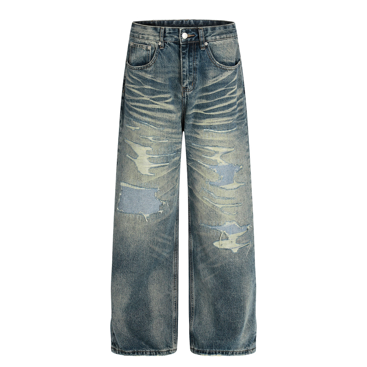 CapCabin Vintage Washed Distressed Jeans*