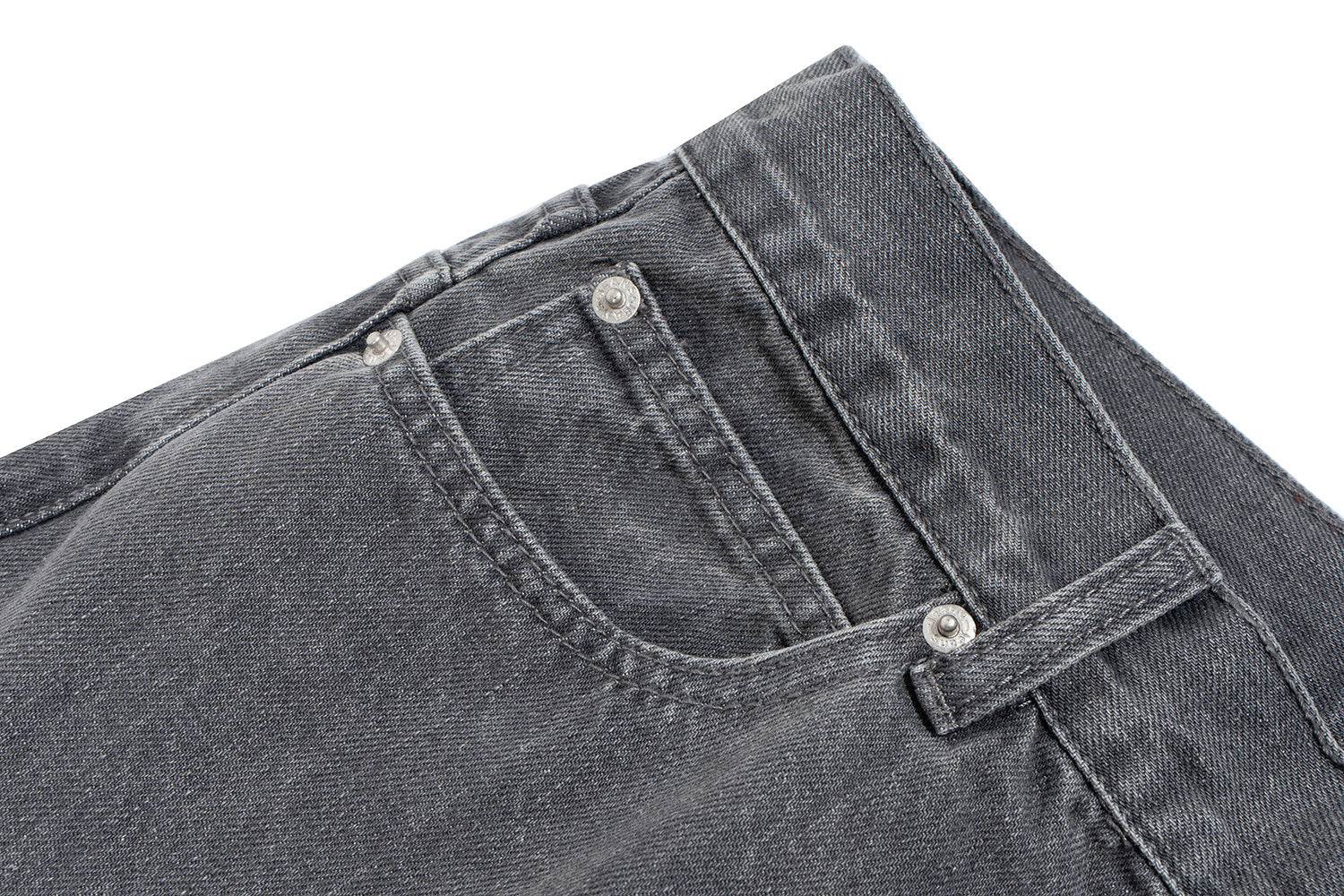 CapCabin Button-Fly Washed Denim Pants