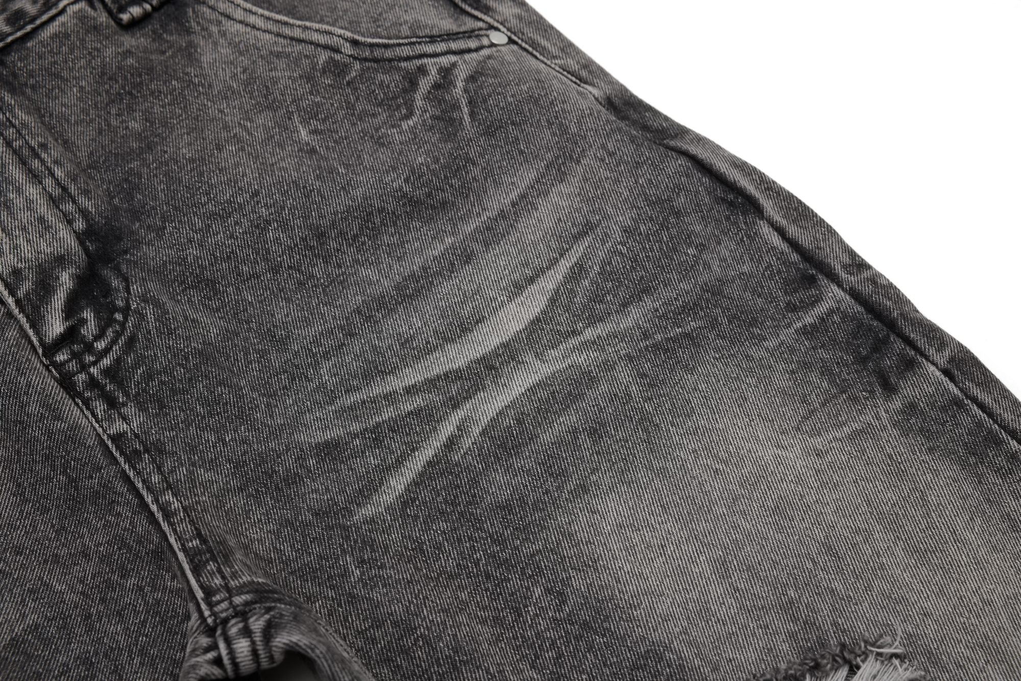 CapCabin Distressed Studded Denim Pants