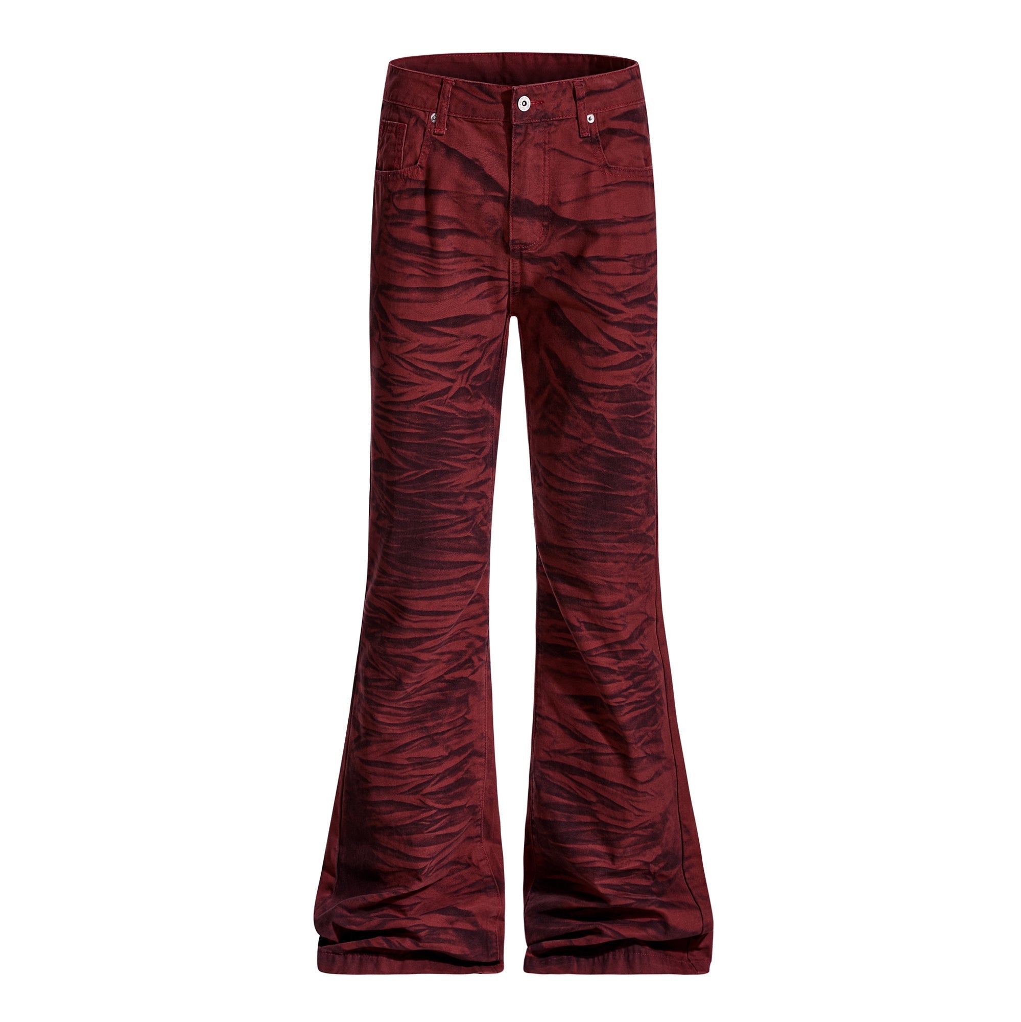 CapCabin Tiger-Pattern Flared Pants