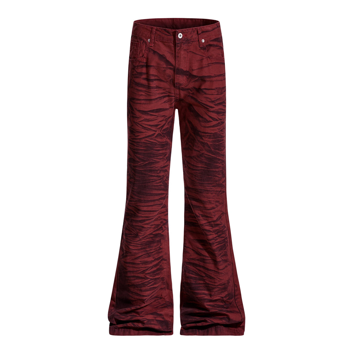 CapCabin Tiger-Pattern Flared Pants