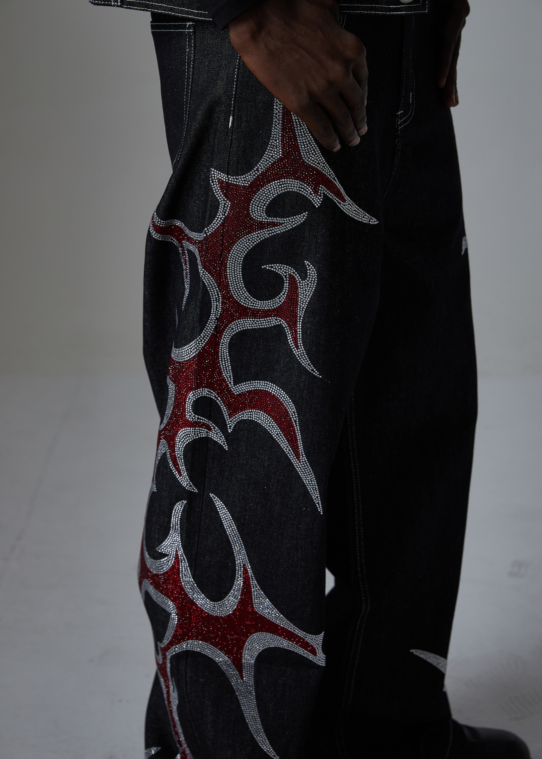 CapCabin Graphic Denim Pants