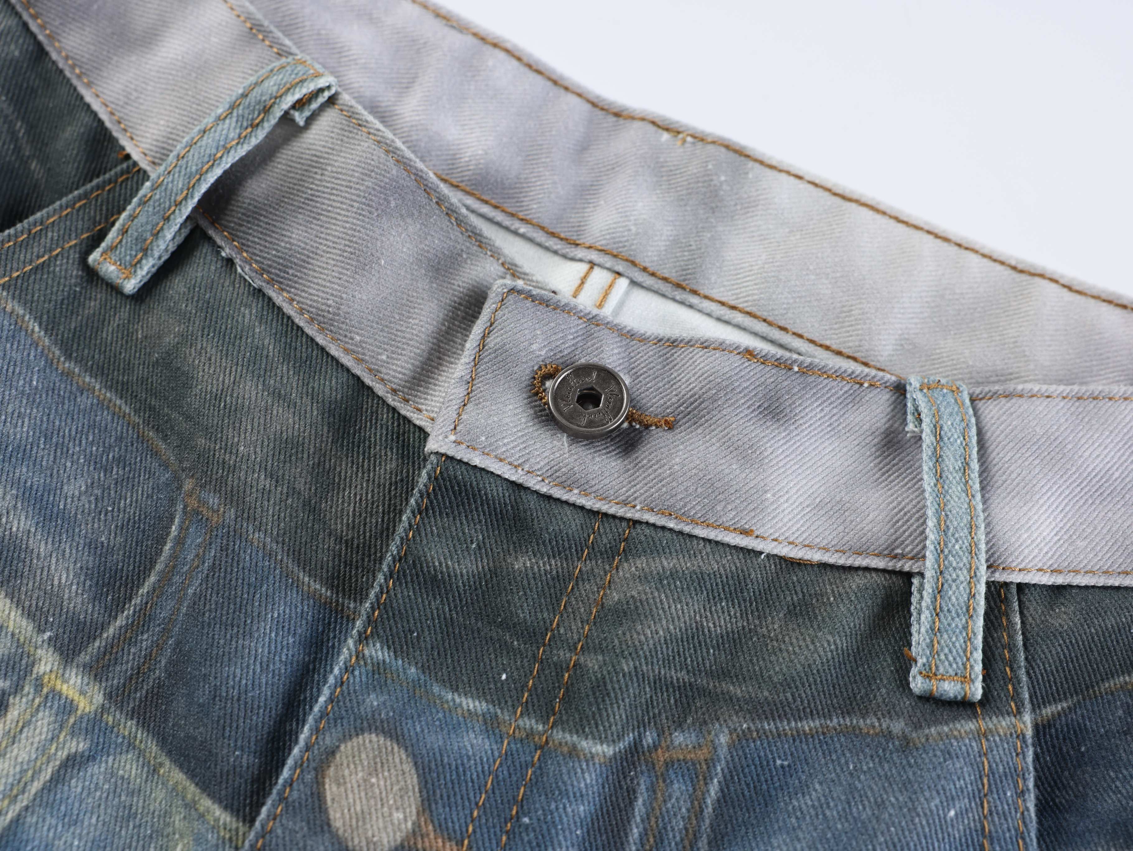 CapCabin “Layered Fade Distressed Balloon Jeans”
