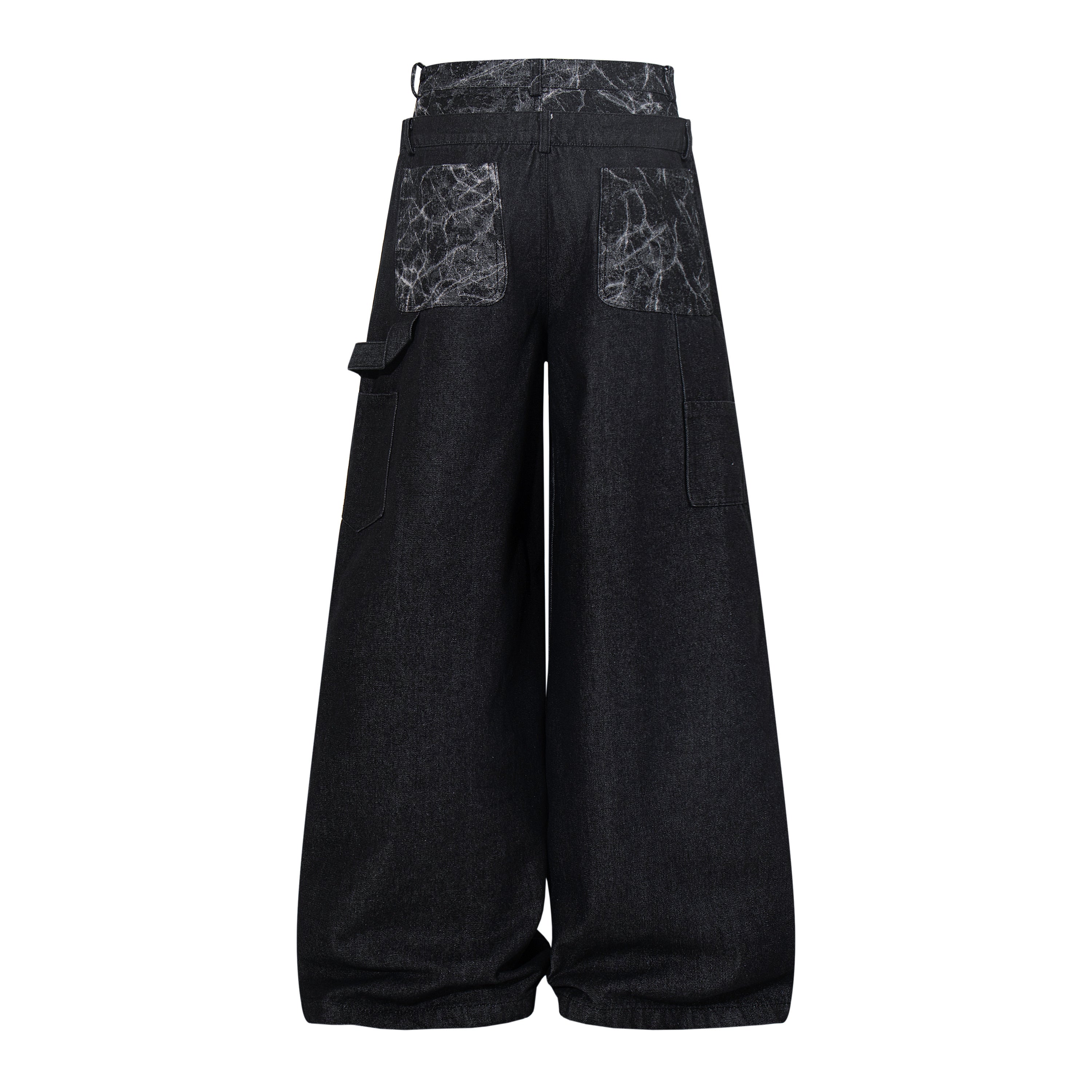 CapCabin Cracked Panel Wide-Leg Pants