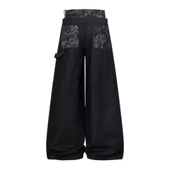 CapCabin Cracked Panel Wide-Leg Pants