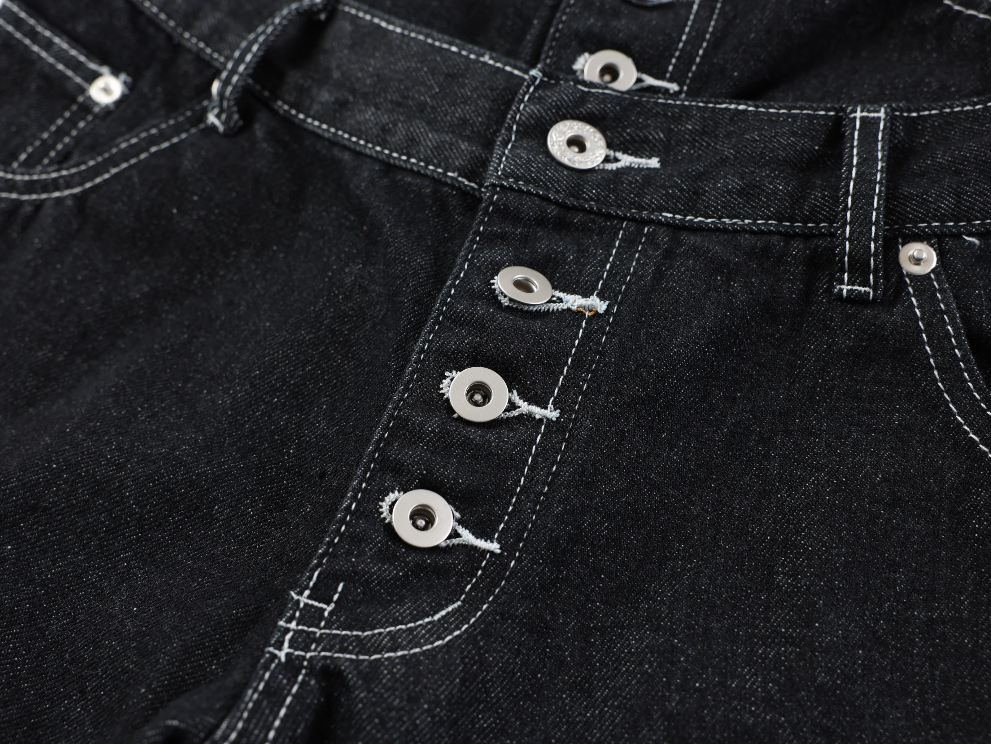 CapCabin Double-Waist Utility Denim Pants