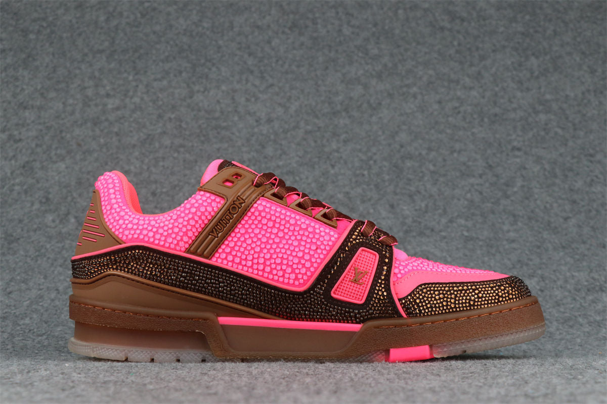 LV Trainer 'Crystal Pink Brown' (Rare Edition)