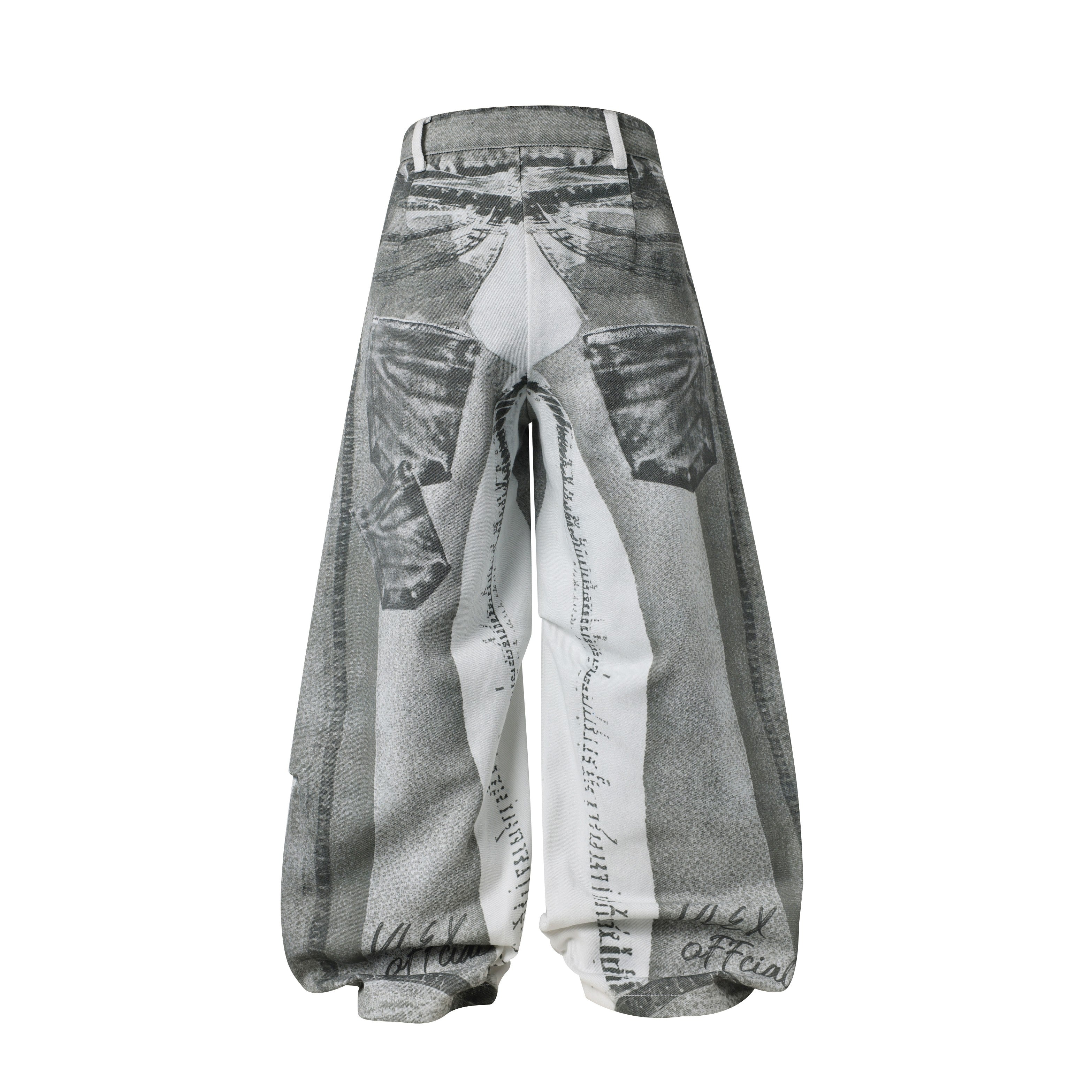CapCabin Graphic Panel Wide-Leg Pants